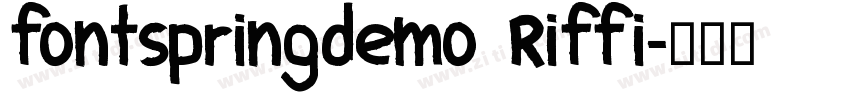 fontspringdemo Riffi字体转换